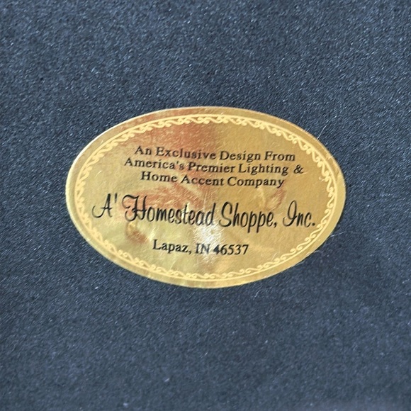 A’Homestead Shoppe, Inc white washed distressed Paisley Striped black white lamp - Picture 7 of 15